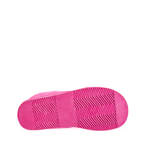 Bright <b>Pink</b> Faux Suede Children Snow <b>Ankle</b> <b>Boots</b> Lace Up Side Zipper Fleece Lining Non Slip Rubber Sole Warm Winter <b>Boots</b> - Product Image 3