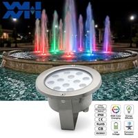 Lampe de fontaine LED RGB 12V 24V DMX512 en acier inoxydable super lumineuse, étanche IP68 pour piscine extérieure, fontaine subaquatique, aménagement paysager