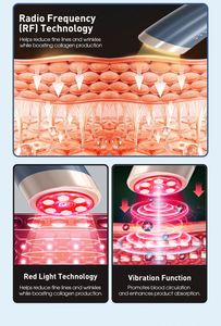 เครื่องนวดหน้าแบบพกพา ใช้เทคโนโลยีอิเล็กโตรโพเรชั่น ช่วยยกกระชับผิว ลดเลือนริ้วรอย สำหรับใช้ในบ้าน - Product Image 4