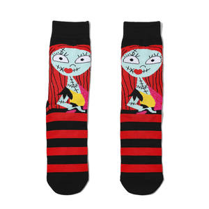 2024 Trendige Cartoon-Baumwollsocken für Männer und Frauen mit Ursula, Maleficent, Jack Skellington, Sally, Lustige Paar-Charaktere, Anime, Fröhliche Lange Crew-Socken - Product Image 6