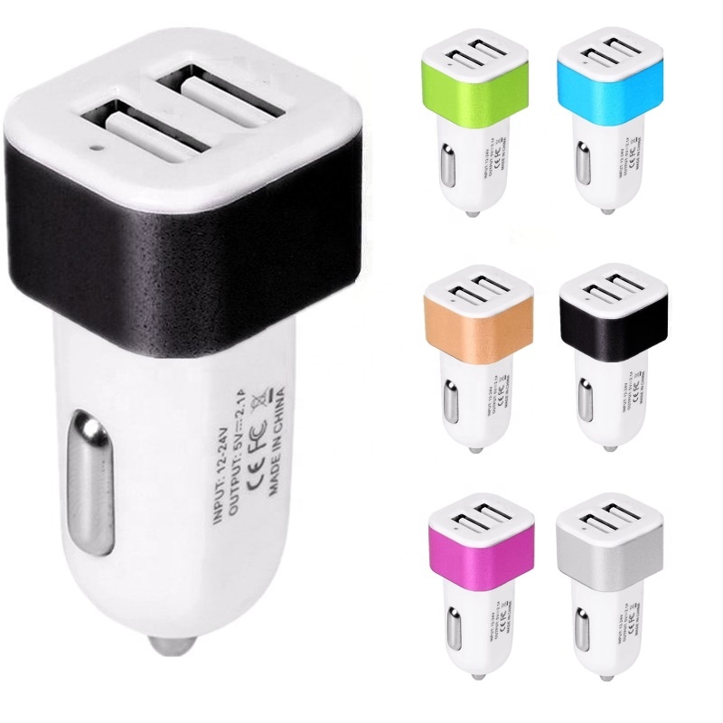Универсальное автомобильное зарядное устройство с 2 Usb-портами 2,1 а для Iphone 7 8 Plus X XR 11 Samsung Huawei Android phone gps pc