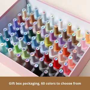 Kit de vernis à ongles en gel UV Macaron 60 couleurs 15 ml, non toxique, séchage LED, coffret cadeau complet pour manucure en salon - Product Image 3