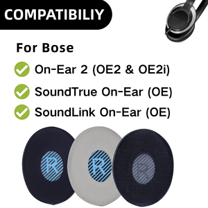 แผ่นรองหูฟังสำหรับ Bose ON-Ear 2 (OE2/OE2i)/SoundLink/SoundTrue หูฟังแบบออนเอียร์, แผ่นรองหูพร้อมโฟม - Product Image 2