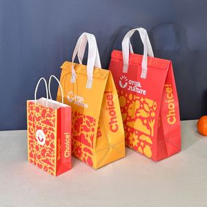 Sac isotherme personnalisé écologique avec logo, recyclable, en non-tissé, pour le déjeuner, à emporter, pour sandwich, gâteau, pain, pique-nique, nourriture - Product Image 5