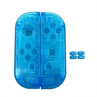 Casing Pengganti Kiri dan Kanan untuk Nintendo Switch Joy Pad, Casing Kontroler Transparan dengan Tombol, Suku Cadang Mod DIY