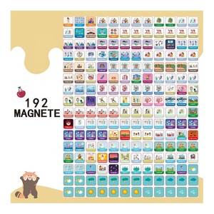 Trẻ em hàng tuần kế hoạch Montessori bảng từ tính trong thiết kế dễ thương bao gồm cả nam châm 200 & bút Trò chơi giáo dục từ 3 năm - Product Image 5