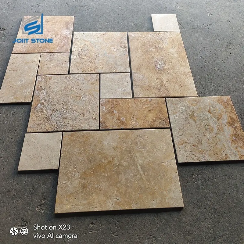 High Quality Golden Yellow Travertine Stone For Wall And Flooring Tile