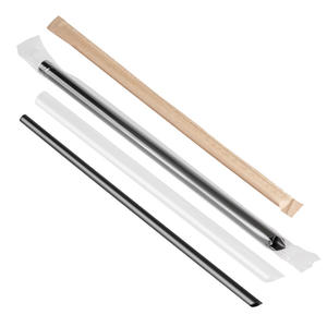 Pajitas desechables de plástico para beber, pajitas elegantes para fiestas de té con leche y té de burbujas, pajitas coloridas transparentes y negras, pajitas de plástico - Product Image 2