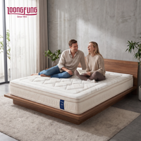 LOONGFUNG Gestrickte Hybrid-Matratze, Rollgepackt, Anpassbar für Zuhause & Hotel, King-Size mit Taschenfederkern & Öko-Memoryschaum