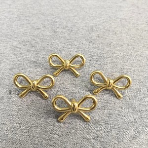 Furniture Handles Brass <b>Gold</b> Bow Shape <b>Cabinet</b> Drawer <b>Knobs</b> Durable Contemporary Hardware Accessories - Product Image 1