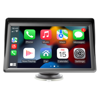 Layar Pintar HD 7 inci Sleek Carplay Baru, Sistem Wireless Carplay MP5 Android AUTO BT FM dengan Monitor Kamera Mundur