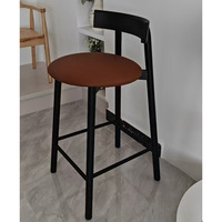 Chaise de bar en bois massif, design italien minimaliste, pour restaurant, café, bar, chaise haute de luxe légère pour îlot de cuisine