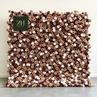 Handgefertigte Großhandels-Kunstseidenblumenwand mit Schwarzen Blumen für Weihnachts- und Feiertagsdekoration - Umweltfreundlich