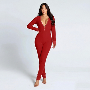 Conjunto de Pijama de Bambú Térmico Hongbo para Mujer, Talla Grande, Sexy, con Cierre de Cordón - Product Image 2