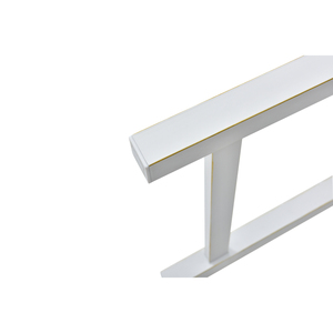Banc de jardin extérieur en fer et acier avec dossier et accoudoirs, assise à lattes pour cour et véranda - Product Image 2