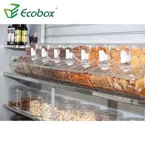 Ecobox bulk candy nuts seeds powder bulk food storage bins for supermarket