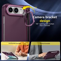 Coque de téléphone antichoc pour iPhone Duo 18 Ultra avec support rotatif pour appareil photo, protection complète de la charnière et verre trempé, stylet inclus