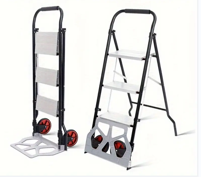 New Arrive Aluminum Combination Ladders Folding Trolley Ladder Modern Warehouse Durable
