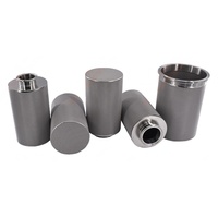Élément filtrant liquide silencieux pneumatique pour moteur, 7 à 90 microns, en acier inoxydable 304 316, métal fritté, fileté