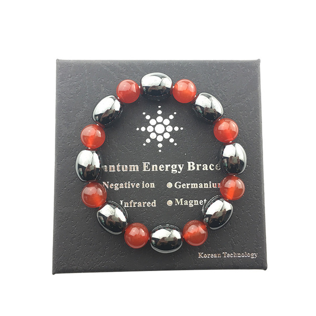Unisex New Arrived Trendy Rhodium Plated Tungsten 800 Gauss Terahertz Energy Ore Magnetic Bracelet for Jewelry