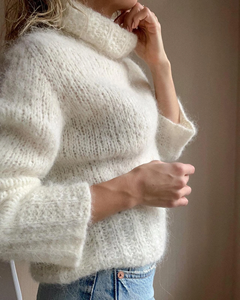 Logo personnalisé <span class=keywords><strong>Mohair</strong></span> et alpaga gros tricot motif hiver texturé à la <span class=keywords><strong>main</strong></span> <span class=keywords><strong>pull</strong></span> femmes <span class=keywords><strong>pull</strong></span> - Product Image 2