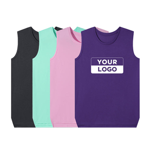 210Gsm Ribbed <b>Vest</b> Summer Polyester Blends Ribbed Men Bodybuilding <b>Stringer</b> - Product Image 1