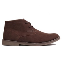 Nouvelles Bottes Désertiques en Daim PU pour Hommes de Haute Qualité OEM, Chaussures en Cuir Anti-Fourrure à Lacets pour l'Hiver
