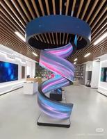 Écran LED souple HDZX haute luminosité pour tunnel de centre commercial, intérieur/extérieur, personnalisé, module SMD P1.53, panneau vidéo flexible, SDK