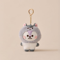 Porte-clés pendentif en peluche personnalisé Capybara de la série Bébé Animaux, mignon, en tissu de coton et coton PP, anti-stress, pour filles, idéal comme cadeau pour sac