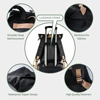 Sac à dos de luxe à fermeture éclair, unisexe, résistant à l'eau, en cuir PU, extensible, réglable, capacité de 20 à 37 L, polyester arqué