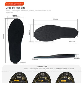 Fibra de carbono Control remoto inteligente con carga USB Pie de invierno Plantilla calentada cálida Plantillas eléctricas para zapatos Zapatillas calentadas - Product Image 5