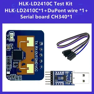 Hi-Link New MM wave HLK-LD2410C with BLE Suporte OTA Upgrade 24GHz FMCW Presença Humana Sensing Radar Module smart home hotel