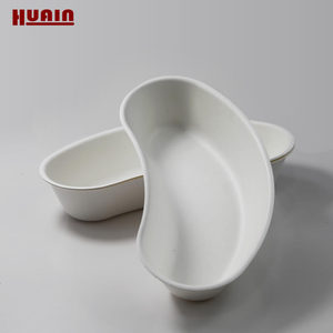 Vassoio per rene di canna da zucchero biodegradabile per vomito Kindey piatto liscio per fabbrica ospedaliera - Product Image 1