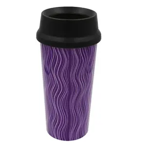 IML-taza de plástico con impresión de logotipo del cliente, embalaje para café, bebida caliente con tapa, contenedor de embalaje para zumo