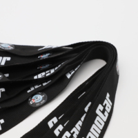 Cordons personnalisés en polyester sérigraphié avec crochet métallique en forme d'aigle pour la location de voitures, les entreprises de voyage, les badges d'identification du personnel et les porte-clés.