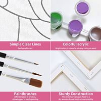 Kit de Pintura Sip, Lienzo Acrílico Pre-Dibujado, Set de Arte para Adultos y Niños, 20x25cm, Tema de Retrato de Dibujos Animados, Decoración Ecológica para el Hogar