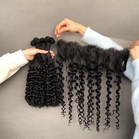 Extensiones de Cabello Virgen en Oferta, Rizo Increíble, Cabello Super Double Drawn para Mujer Negra