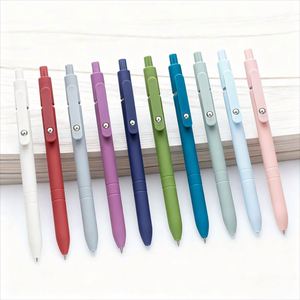 Morandi <b>Color</b> Solid <b>Color</b> Plastic Gel <b>Pen</b> with logo Simple Office Stationery Spray Glue Ballpoint <b>Pen</b> Suitable for Advertising - Product Image 1