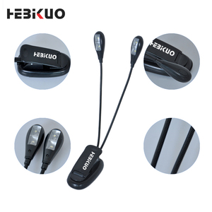 HEBIKUO PD13 قابلة للطي حامل النوتة الموسيقية مشبك مصباح <span class=keywords><strong>led</strong></span> كتاب القراءة الخفيفة - Product Image 5