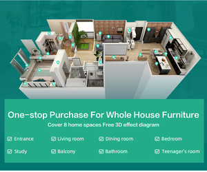 Giường ngủ gỗ sồi nguyên khối hiện đại đơn giản kiểu Bắc Âu DW8221 Quanu bán buôn kích thước 1.5m/1.8m - Product Image 6