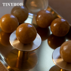 Luxury Đá Tự Nhiên + Brass Knobs Nội Knob Xử Lý Dresser Knobs Drawer Kéo Thanh Lịch Màu Xanh Lá Cây Đồ Nội Thất Phần Cứng C-4075 - Product Image 2
