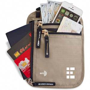 Muestra Gratuita, Cartera con Bloqueo RFID al por Mayor, Bolsa de Viaje para el Cuello, Porta Pasaportes para Mujeres y Hombres - Product Image 3