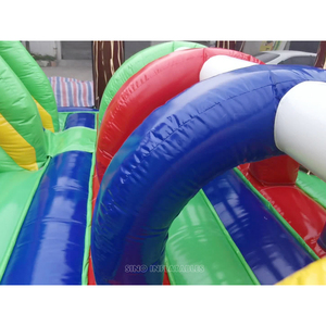 8x7m grand <span class=keywords><strong>parc</strong></span> d'amusement gonflable de terrain de jeu de thème de zoo d'intérieur avec le parcours d'obstacles de glissière n pour des centres de jeu gonflables d'enfants - Product Image 5