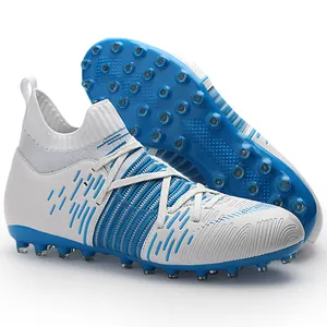 Factory Price Wholesale Outdoor Spikes for Sports Shoes Breathable Football Soccer Boots Men Rubber Mesh Soccer Shoes 10 Number