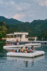 Verano Popular gran oferta <span class=keywords><strong>buena</strong></span> <span class=keywords><strong>calidad</strong></span> comercial al aire libre plataforma <span class=keywords><strong>flotante</strong></span> inflable para película de mar - Product Image 6