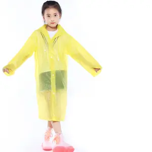 Fashion colorful Children Raincoat pure color Rain wear For Kids rain for rain coat