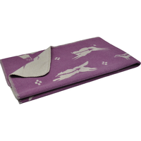 BLEU PHOENIX Bébé Confort Couverture 50% Coton 50% Laine Floral Caractère Jacquard Tissé Chaud Whipstitching Dinosaure Animal Motif