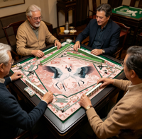 Tapis de Mahjong Traditionnel Chinois 31,5x31,5 Pouces avec Base en Caoutchouc Antidérapante pour Jeux de Tuiles de Mahjong