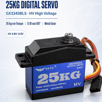 Servomoteur numérique 25KG 4.8V-6.0V avec engrenages en cuivre et acier inoxydable, vitesse rapide 0.18s, boîtier semi-aluminium pour avion RC