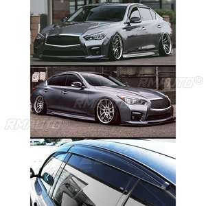 Q50 Car Side <b>Window</b> Deflector <b>Window</b> Visor <b>Vent</b> for Infiniti Q50 Q50S 2014-2020 Wind Shields Sun Rain Guards Awnings Shelters - Product Image 6